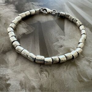 Elegant Silver Beaded Bracelet